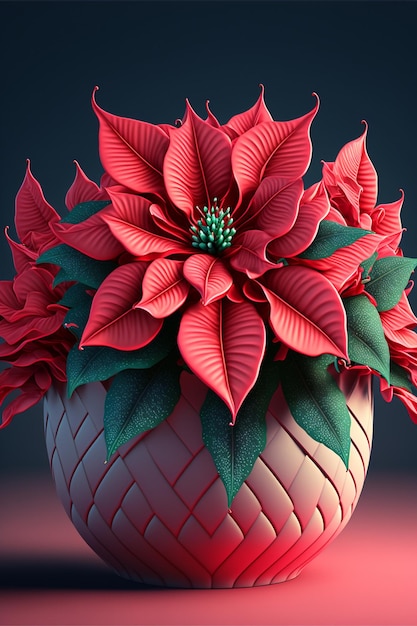 Close up of a flower in a vase generative ai