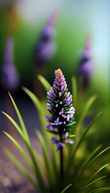 Close up of a flower with a blurry background generative ai