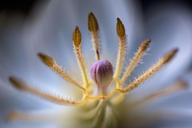 Photo a close up of a flower with the name stamen on it