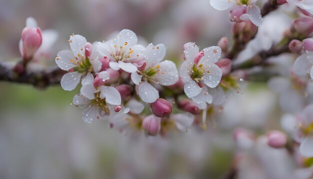 a close up of a flower with water drops on it