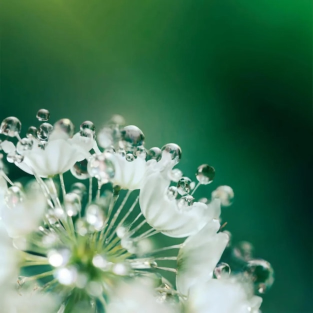 a close up of a flower with water drops on it