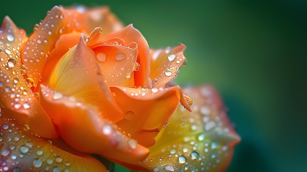 Photo a close up of a flower with water drops on it