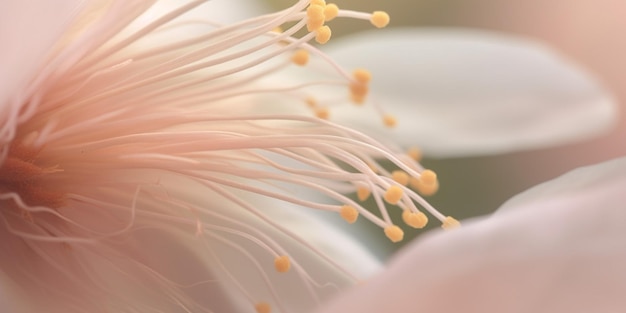 A close up of a flower with a white center