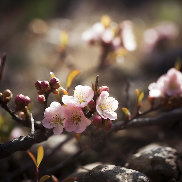 A close up of a flower with the word cherry on it