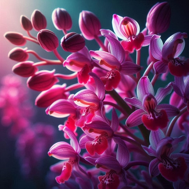 a close up of a flower with the word quot spring quot on it