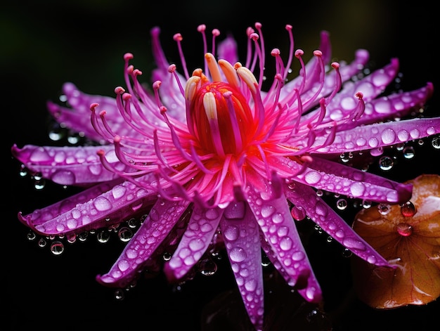 a close up of a flower