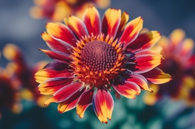 A close up of a flower