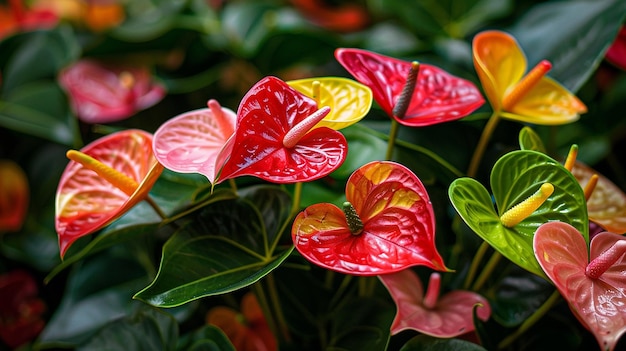 a close up of the flowers in the garden