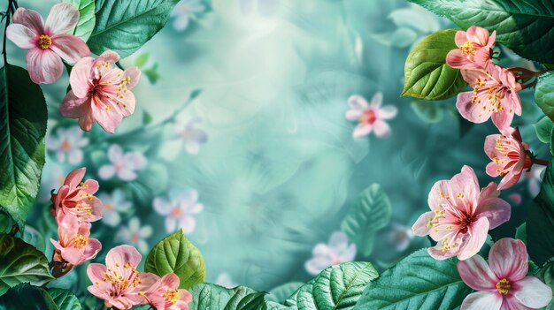 a close up of flowers with the background of a green background