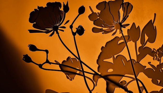 A close up of flowers with the sun shining on them