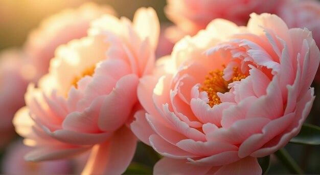 Photo a close up of flowers with the sun shining on them