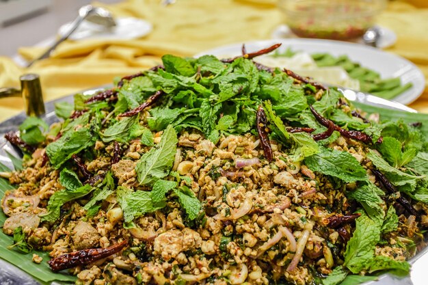 Photo close-up of food served in plate