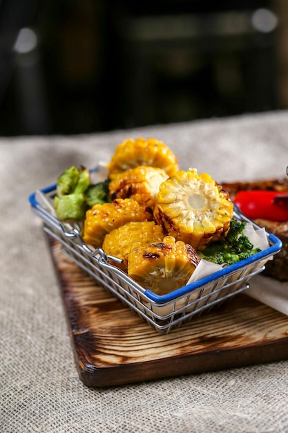 Close-up of food on table