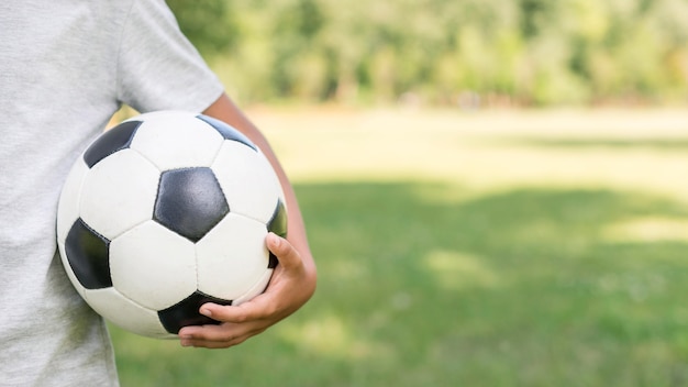 Close-up football ball