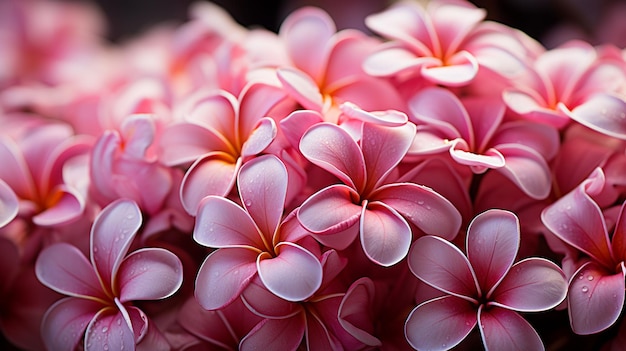 Close up of Frangipani flowers Thailand