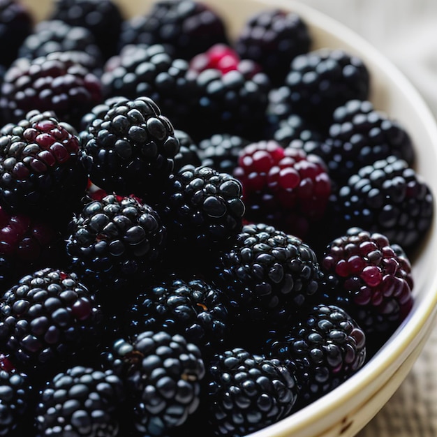 Close up of fresh blackberries Berries background