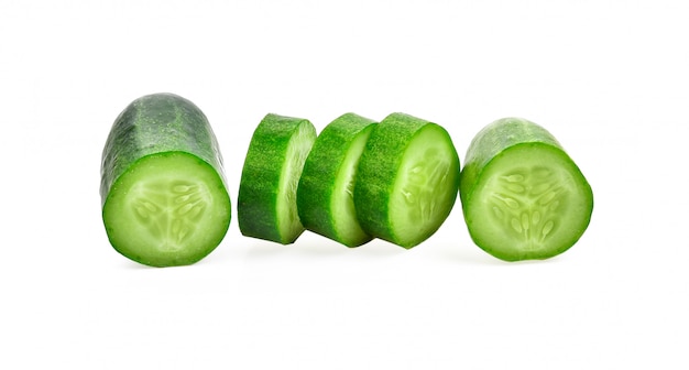 Close-up of fresh and green cucumber