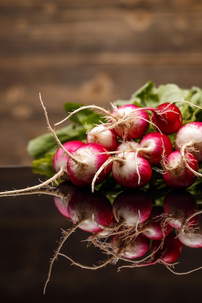 Close up of fresh radishes