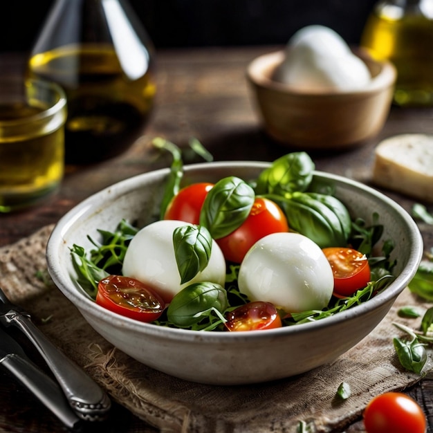 Photo close up of fresh soft white burrata cheese ball from apulia italy