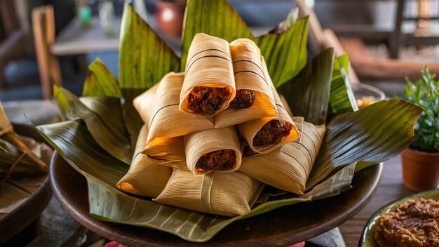 A close up of a freshly made batch of tamales