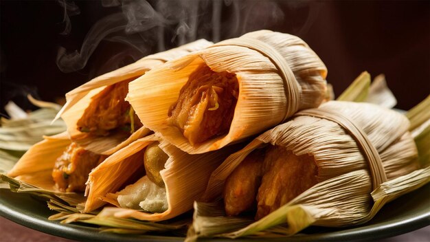 A close up of a freshly made batch of tamales