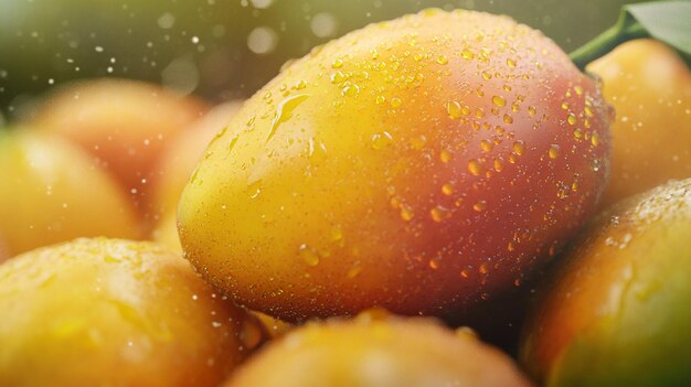 Photo a close up of a fruit with water drops