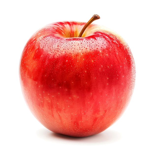 close up fruits banana apple mango strawberry orange blueberry on white background