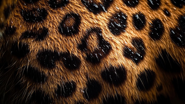 Photo a close up of the fur of a leopard