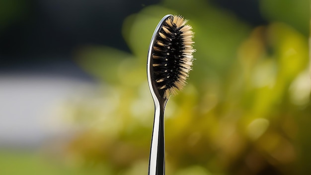 Close Up of GentleWhisk Toothbrush Bristles on Natural Background