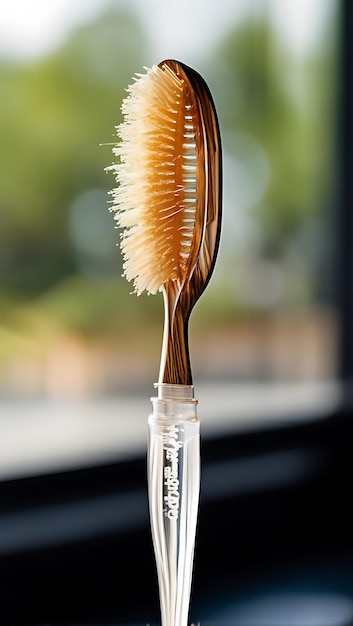 Close Up of GentleWhisk Toothbrush Bristles with Light