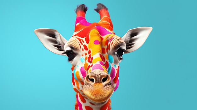 a close up of a giraffe