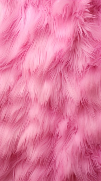 Close up of Glamour vibrant pink texture of soft fur Dyed animal fur Concept is Softness Comfort and Luxury Can be used as Background Fashion Textile Interior Design Vertical format