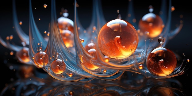 a close up of a glass sphere