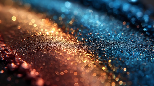 a close up of a glitter with sparkling glitter