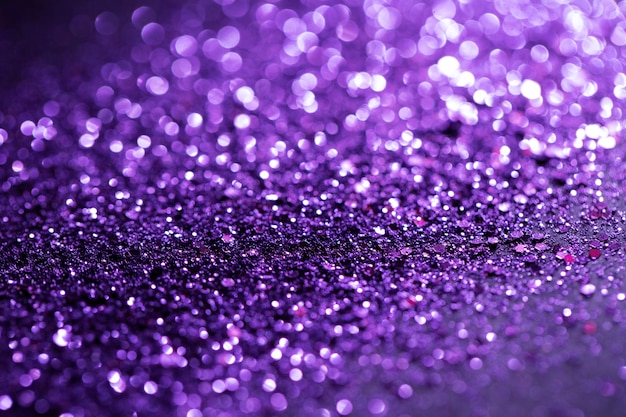 Close up on glittering purple fabric