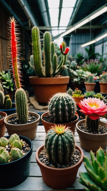 Close up of globe shaped cactus with long thorns