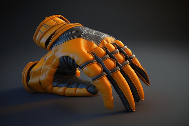 A close up of a glove that says " i am a robot "