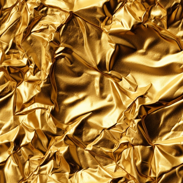 A close up of a gold fabric with a very shiny surface generative ai