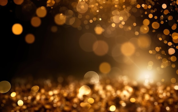 A close up of a gold glitter background