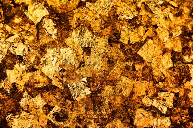 Close up of golden background for texture or pattern design