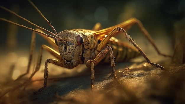 A close up of a grasshopper on a leaf