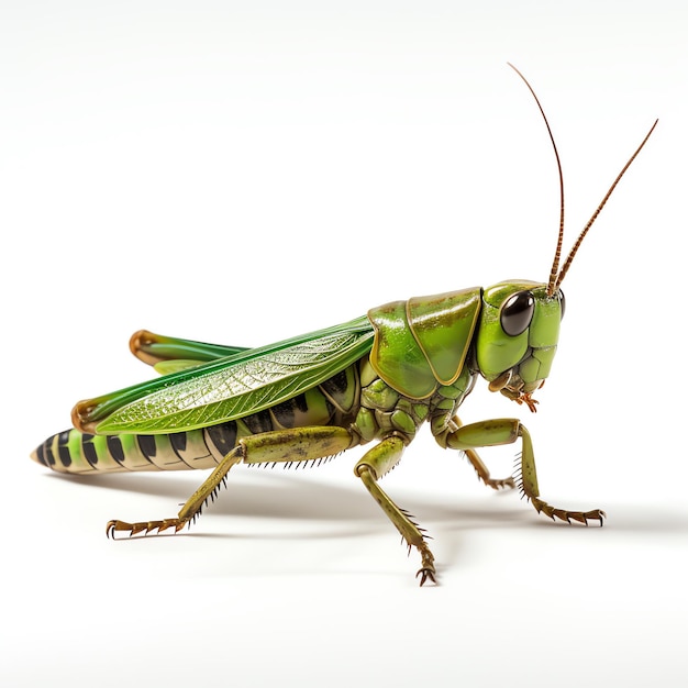 a close up of a grasshopper