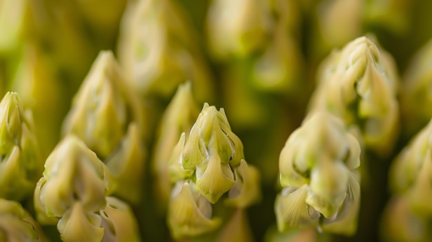 A close up of green asparagus shoots