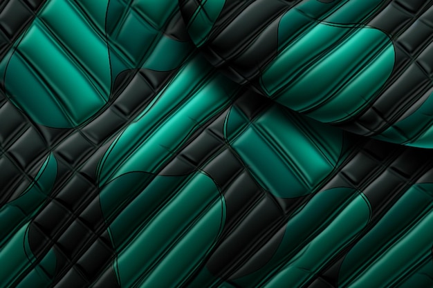 A close up of a green and black background with a four leaf clover generative ai