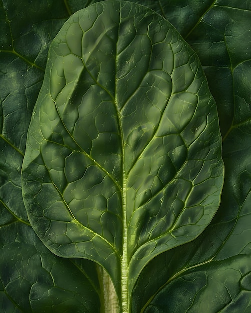 Photo a close up of a green leaf with a white background