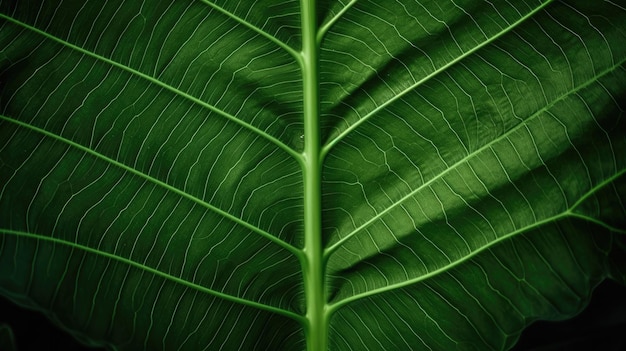 A close up of a green leaf with the word banana on it