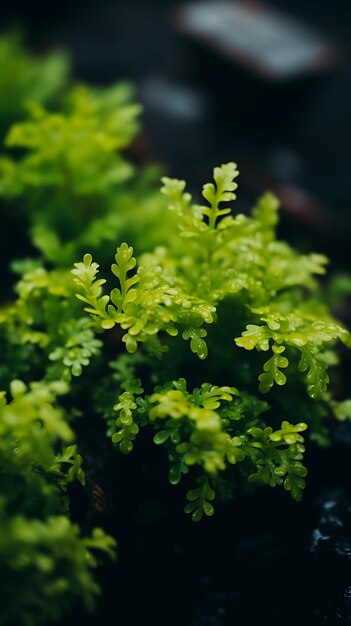 a close up of the green plant that is growing in a pot