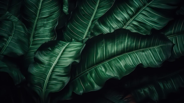 A close up of a green plant with large leaves