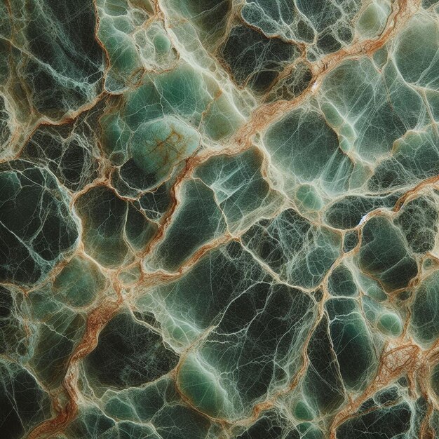 a close up of a green and white marble surface