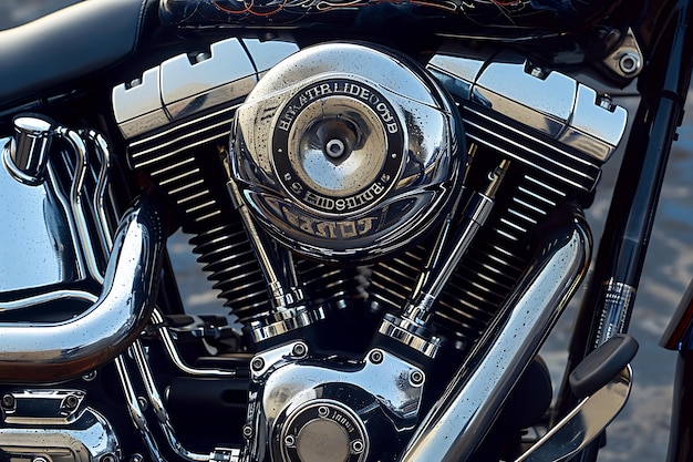 Close Up of Harley Davidson Motorcycle Fuel Tank in 8K